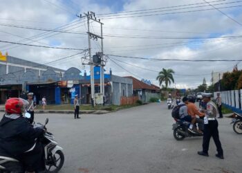 Satlantas Polres Jayawijaya Gelar Strong Point Pagi, Tegakkan Tertib Lalu Lintas