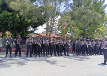 Sat Samapta Polres Jayawijaya Patroli dan Sosialisasi Kamtibmas di Pasar dan Terminal
