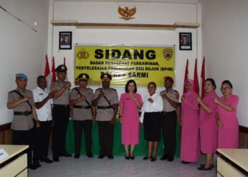 Polres Sarmi Gelar Sidang BP4R untuk Dua Pasangan Personel yang Akan Melangsungkan Pernikahan