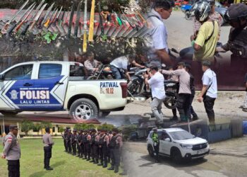 Wakapolres Jayawijaya, Pimpin razia terpadu yang melibatkan Pers Polres Jayawijaya serta Brimob Yon D Wamena
