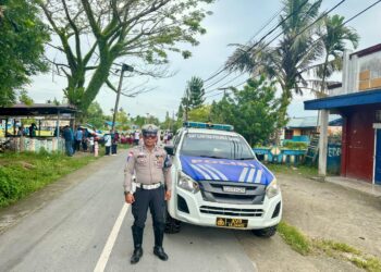 Sat Lantas Polres Sarmi Amankan Jalur dan Kawal Rangkaian Hari Ikan Nasional XII di Kota Sarmi