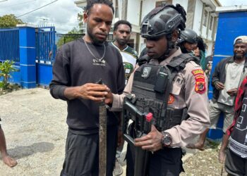 Sat Samapta Polres Jayawijaya Laksanakan Patroli Dialogis Pastikan Situasi Wilayah Tertib dan Aman