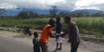 Kapolsek Wamena Kota Sambangi Tokoh Masyarakat Kampung, Ajak Kampung Jadi Aman