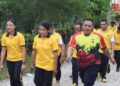 Polres Sarmi Gelar Olahraga Pagi untuk Jaga Kebugaran Personel