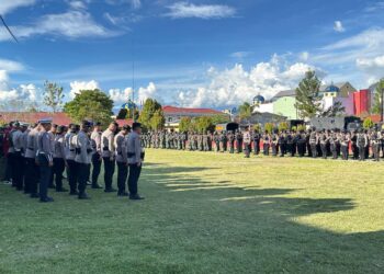 Polres Jayawijaya Gelar Apel Pasukan Antisipasi Kalender Kamtibmas Bulan Desember 2025