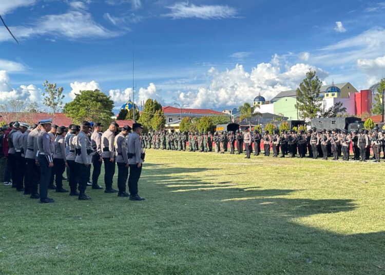 Polres Jayawijaya Gelar Apel Pasukan Antisipasi Kalender Kamtibmas Bulan Desember 2025