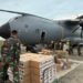 Mendarat di Lanud SIM, Pesawat Airbus A-400 TNI AU bawa 24 Ton Bantuan Korban Banjir Aceh