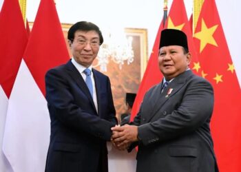 Presiden Prabowo Terima Kunjungan Kehormatan Ketua MPR RRT Wang Huning di Istana Merdeka