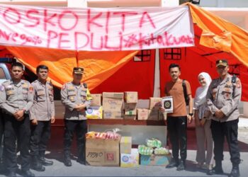 Polres Aceh Tengah Salurkan Bantuan Kemanusiaan untuk Korban Bencana Alam di Posko Kita Peduli