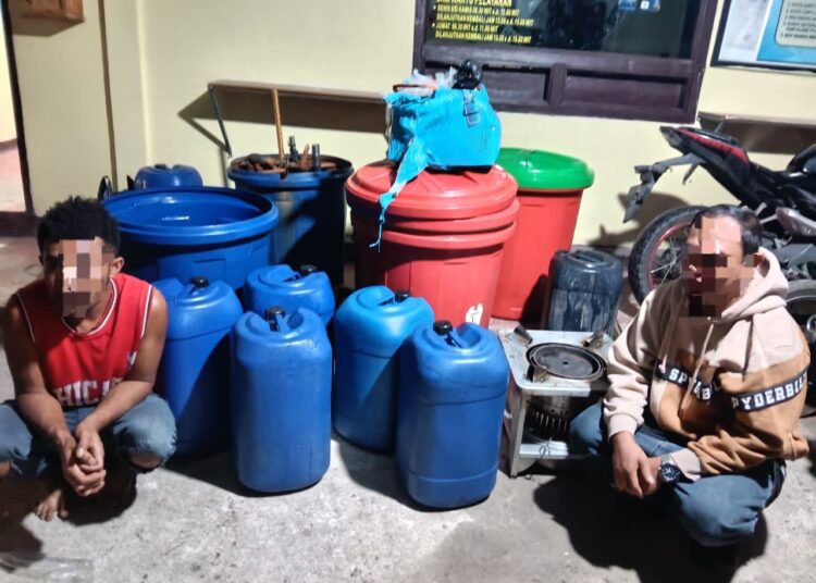 Sat Resnarkoba Polres Jayawijaya Hentikan Aktivitas Produksi Minuman Keras Lokal Jenis Cap Tikus