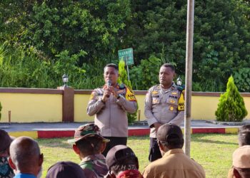 Polsek Bonggo Resmikan Papan Nama Makopolsek dan Fasilitas Pendukung