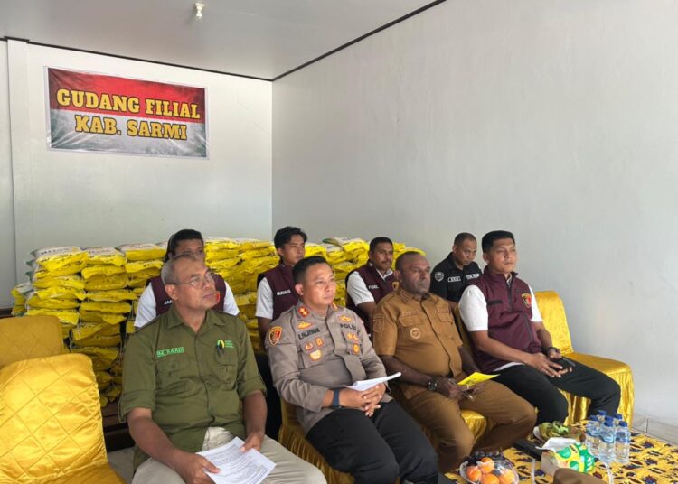 Kapolres Sarmi Hadiri Launching Penyaluran Beras SPHP Papua Raya Secara Virtual
