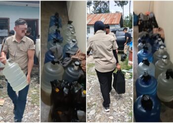 Polres Jayawijaya Lindungi Warga, Amankan Puluhan Galon Miras Ilegal di Wamena