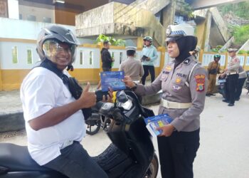 Jelang Nataru, Satlantas Polres Fakfak Tertibkan Knalpot Brong Demi Kenyamanan Bersama