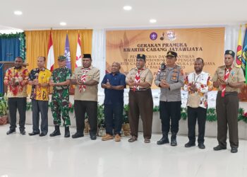 Polres Jayawijaya Hadiri Pelantikan Pengurus Pramuka di Wamena