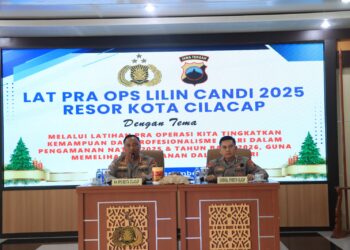 Polresta Cilacap Gelar Latpra Operasi Lilin Candi 2025