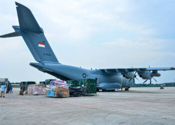 “Capai 900 Ton, TNI AU Terus Salurkan Bantuan dari Posko Lanud Halim Perdanakusuma”