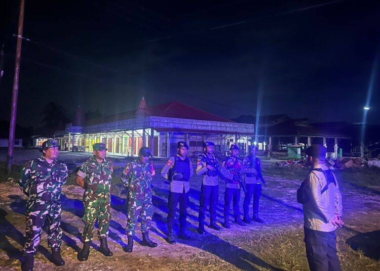 Sinergitas TNI–Polri, Sat Samapta Polres Sarmi Gelar Patroli Gabungan di Wilayah Kota