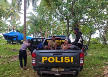Kapolsek Bonggo Bersama Relawan dan Keluarga Terus Lanjutkan Pencarian Korban Tenggelam