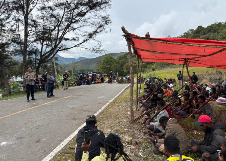 Polres Jayawijaya Kawal Dialog Pemalangan, Jalan Trans Wamena-Tolikara Kembali Dibuka