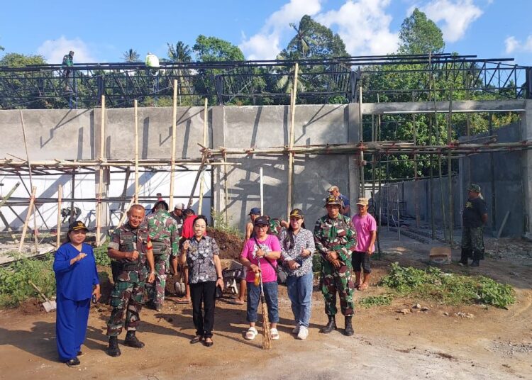 Wujud Kemanunggalan TNI-Rakyat, Koramil 1310-05/Kauditan, Laksanakan Karya Bakti di Lokasi KDKMP