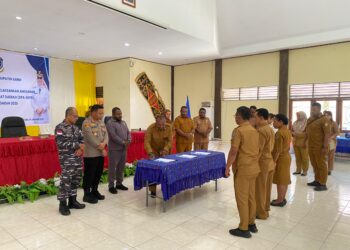 Transparansi Anggaran 2026, Kapolres Sarmi Hadiri Penyerahan DPA SKPD Kabupaten Sarmi