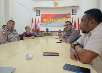 Melalui Zoom Meeting, Personel Polres Sarmi Ikuti Perayaan Natal Polda Papua