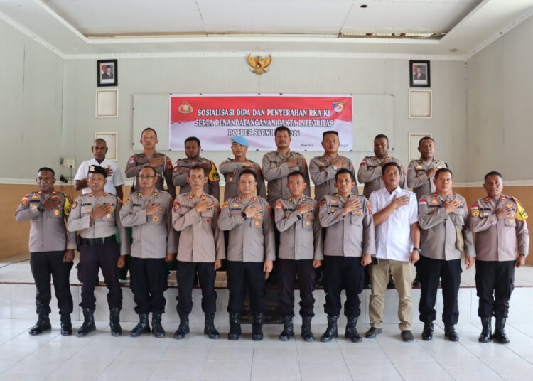 Kapolres Sarmi Pimpin Sosialisasi DIPA dan RKA-KL TA 2026, Tegaskan Komitmen Transparansi Anggaran