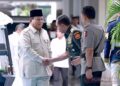 Presiden Prabowo Subianto memberikan taklimat kepada para peserta Rapat Pimpinan (Rapim) TNI dan Polri yang digelar di Istana Kepresidenan