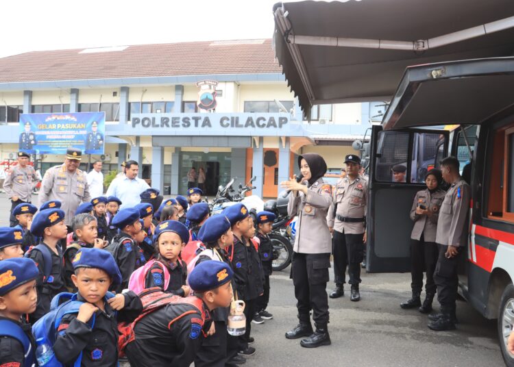 Jadi Ruang Edukasi, TK Bhayangkari Bermain dan Belajar di Polresta Cilacap