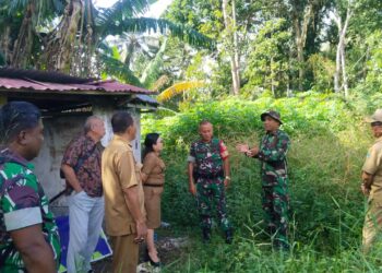 Pastikan Survey Lahan Berjalan Aman, Danramil 05 Kauditan Kawal Pengukuran Lokasi KDKMP