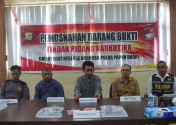 Polda Papua Barat Musnahkan 30,67 gram Narkotika jenis Sabu