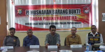 Polda Papua Barat Musnahkan 30,67 gram Narkotika jenis Sabu
