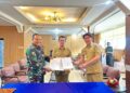 Wujud Sinergitas TNI dan Pemerintah Daerah, Dandim 1310/Bitung Tandatangani Karya Bakti Revitalisasi Marshalling Area Yon TP 916 Makawidey