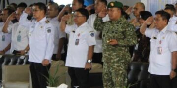 Dukung Program Nasional Bidang Ketenagakerjaan, Dandim 1310/Bitung Hadiri Apel Bulan Keselamatan dan Kesehatan Kerja (K3) Nasional Tingkat Prov. Sulut