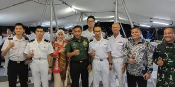 Perkuat Kerjasama Maritim Indonesia-Jepang, Dandim 1310/Bitung Hadiri Kegiatan Cocktail Party Kunjungan Kapal Latih Jepang di Sulut