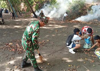 Semangat Kebersamaan dan Kepedulian, Koramil 01 Bitung Kolaborasi Bersama Lintas Sektoral Gaungkan Gerakan Indonesia Asri