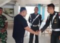 Dandim 1310/Bitung Sambut Kedatangan Prajurit Yonif TP 916/SDY di Lokasi Marshaling Area