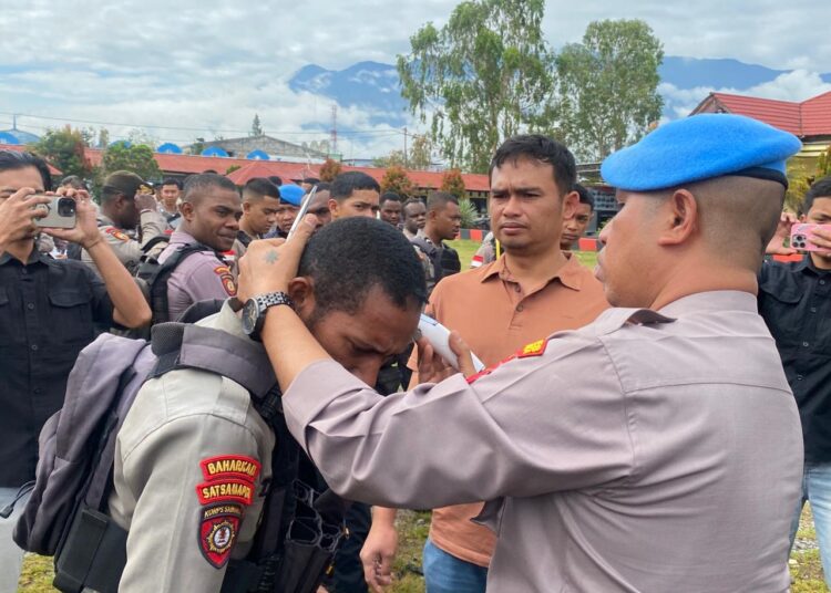 Propam Polres Jayawijaya Gelar Gaktibplin, Tertibkan Disiplin dan Kelengkapan Personel
