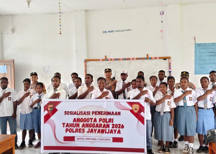 Polres Jayawijaya Sosialisasikan Penerimaan Terpadu Polri Tahun 2026 di SMA Negeri Unggulan Lapago Wamena