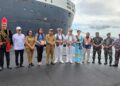 Dorong Sektor Pariwisata ke Kancah Dunia, Dandim 1310/Bitung Bersama Forkopimda Sambut Kedatangan Kapal Pesiar Queen Mary 2