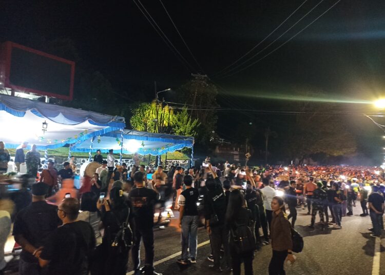 Pastikan Kegiatan Berlangsung Aman dan Lancar, Personel Kodim 1310/Bitung Pengamanan Pawai Takbir Idul Fitri 1447 H di kota Bitung