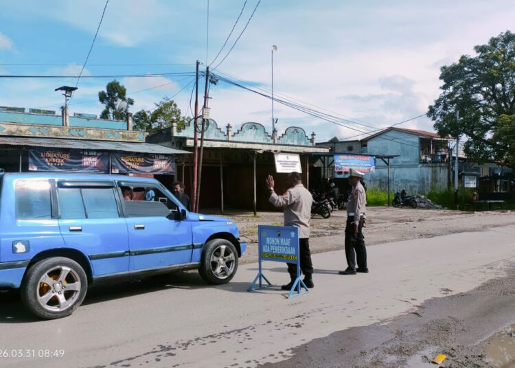 Polsek Wamena Kota Gelar Razia Kendaraan Dan Barang Terlarang, Tekan Peredaran Narkoba dan Miras