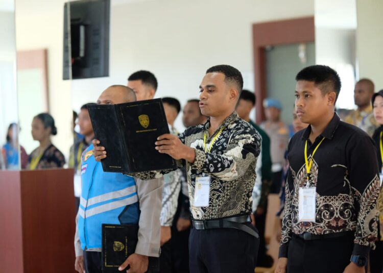 Pelaksanaan Pakta Integritas dan Pengambilan Sumpah Warnai Penerimaan Terpadu Calon Anggota Polri TA 2026