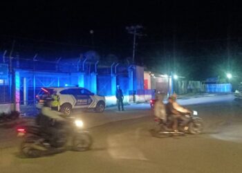 Patroli Blue Lingt, Sat Lantas Polres Jayawijaya Jaga Keamanan dan Kelancaran Lalu Lintas