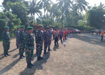 Antisipasi Dampak Musim Kemarau/El Nino, Kodim 1310/Bitung bersama Aparat Terkait di Minahasa Utara Gelar Apel Geladi Kesiapsiagaan Bencana