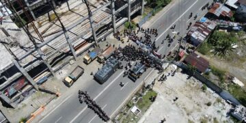 Polda Papua Barat Layani Aksi Unjuk Rasa Mahasiswa secara Humanis dan Kondusif