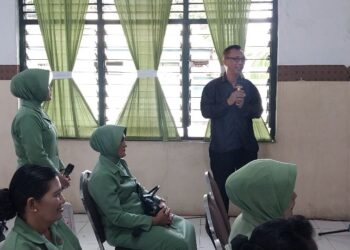 Tingkatkan Pemahaman Hak Pilih Kaum Perempuan, Persit Kodim 1310/Bitung Terima Sosialisasi Pendidikan Pemilih dari KPU Bitung