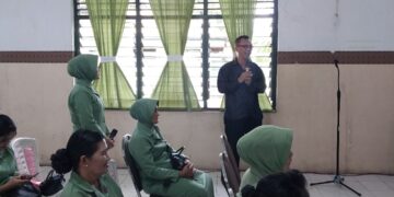 Tingkatkan Pemahaman Hak Pilih Kaum Perempuan, Persit Kodim 1310/Bitung Terima Sosialisasi Pendidikan Pemilih dari KPU Bitung