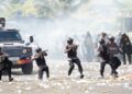 Simulasi Latihan Sispamkota  Antisipasi Penanganan Unjuk Rasa  di Wilayah Hukum Polda Papua Barat
